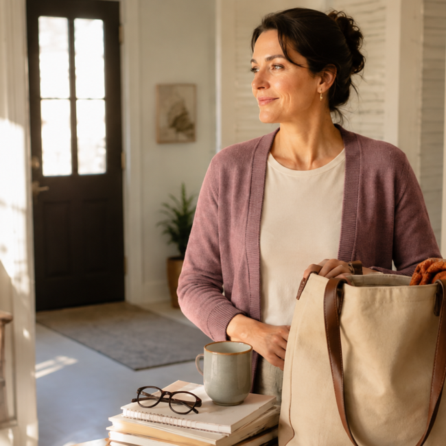 Woman looking overwhelmed